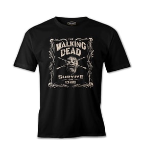 Walking Dead - Survive or Die Siyah Erkek Tshirt