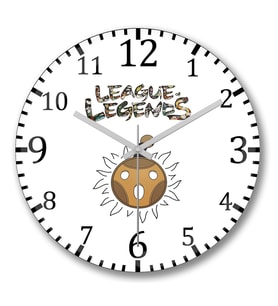 League of Legends Bard Duvar Saati Bombeli Gercek Cam