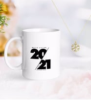 BK Gift Kişiye Özel 2024 Mutlu Yıllar Kupa ve Kar Tanesi Kolye-9 (Model 1)
