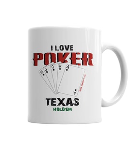 I Love Poker Kupa Bardak Porselen