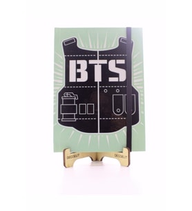Lastikli Noktalı Sert Kapak Bts Defter