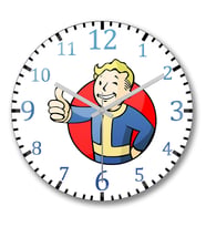 Fallout Duvar Saati Bombeli Gercek Cam