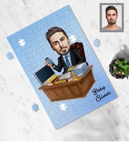 Kişiye Özel Avukat Karikatürlü A3 240 Parça Puzzle Bay-2