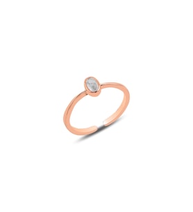 Söğütlü Silver Gümüş rose zirkon ayarlamalı yüzük