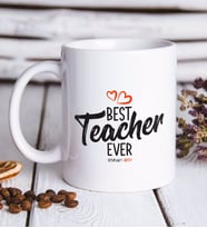 BK Gift Kişiye Özel En İyi Öğretmen Beyaz Kupa Bardak-13