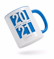 BK Gift Kişiye Özel 2024 Mutlu Yıllar Mavi Kupa Bardak-7