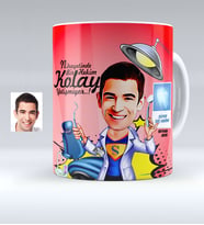 BK Gift Kişiye Özel Bay Diş Hekimi Karikatürlü Mesajlı Beyaz Kupa Bardak  1