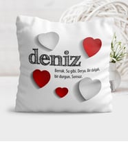 BK Gift Kişiye Özel Sevgililer Günü İsim Anlamı  Yastık  2