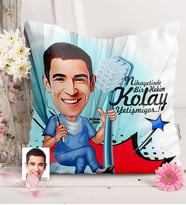 BK Gift Kişiye Özel Bay Diş Hekimi Karikatürlü  Yastık  2