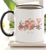 BK Gift Kişiye Özel Siyah Kupa Bardak Sevgililer Günü Temalı 36