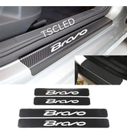 Fiat Bravo Karbon Kapı Eşiği Koruma Sticker Yapıştırma (4 Adet)