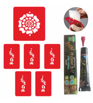 Hint Kınası Kına ve Şablon Seti Tattoo