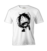 One Piece - Luffy Laugh Beyaz Erkek Tshirt