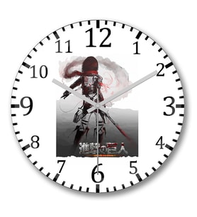 Attack on Titan Mikasa Duvar Saati Bombeli Gercek Cam