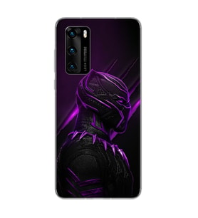 Black Panter Tasarım Süper Şeffaf Silikon Telefon Kılıfı Huawei P40 Pro