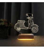 3d Ilizyon Led Lamba Scoter Motor Tasarım Gece Lambası