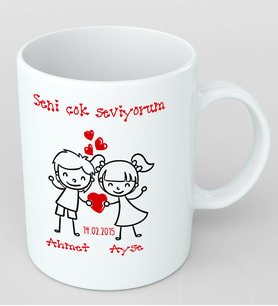 Kişiye Özel Seni Çok Seviyorum Kupa Bardak