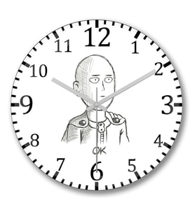 One Punch Man Ok Duvar Saati Bombeli Gercek Cam