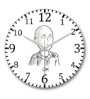 One Punch Man Ok Duvar Saati Bombeli Gercek Cam