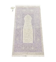 Mihraplı Şönil Lüks Seccade Mor (Çok Renkli)