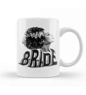 Bride Of Frankenstein The Black  White Bride Kupa Bardak Porselen