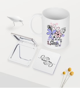 BK Gift Kişiye Özel Canım Annem Beyaz Kupa Ayna Seti - 16 (Model 1)