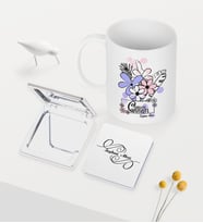 BK Gift Kişiye Özel Canım Annem Beyaz Kupa Ayna Seti - 16 (Model 1)