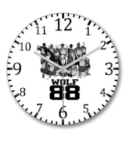 Exo Wolf 88 Duvar Saati Bombeli Gercek Cam