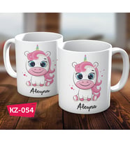 Kişiye Özel İsimli Unicorn Hediye Kupa Bardak