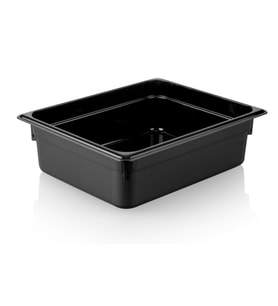 Plastport Kırılmaz Gastronom Küvet - Siyah 1/2-100 (Siyah-Gri)