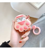 Pembe Pati Desenli Silikon 1.-2. Nesil Apple Airpods Kılıf