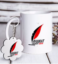 BK Gift Kişiye Özel Mesleki Avukat Beyaz Kupa ve Anahtarlık Hediye Seti-8 (Model 1)