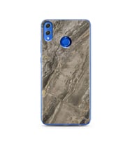 Gri Mermer Tasarımlı Süper Şeffaf Silikon Telefon Kılıfı Huawei Honor 8x