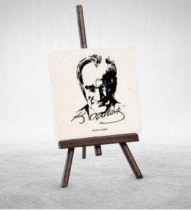 BK Gift Kişiye Özel Atatürk Tasarımlı Şovaleli Doğal Taş  7