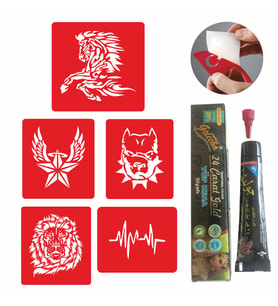 Şahlanan At Kına Dövme ve Şablon Seti Tattoo