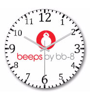 Star Wars  Beeps By Duvar Saati Bombeli Gercek Cam
