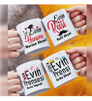 Evin Reisi Evin Hanımı Evin Prensesi Evin Prensi 4 Lü Kupa