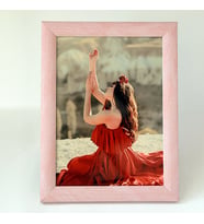 Dekoratif Fotoğraflı Pembe Çerçeve ( 15x21 )