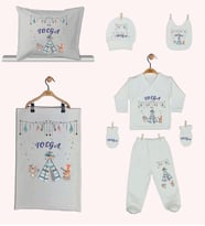 Pia Baby Gl 1942-06 İsme Özel Yastık Battaniye Zıbın Set