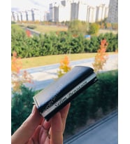 Mevsim Deri ® İsme Kişiye Özel Deri Mekanizmalı Cüzdan /Kartlık (Siyah)