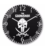 The Goonies The Goonisher  Duvar Saati Bombeli Gercek Cam