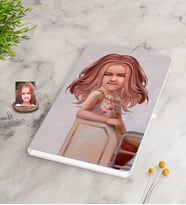 BK Gift Kişiye Özel Kız Çocuk İllüstrasyon Tasarımlı Beyaz Defter-3