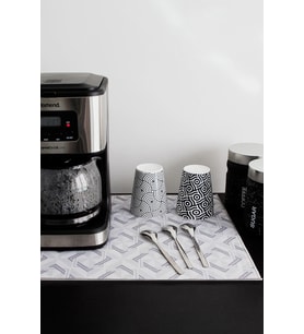 Baskılı Bulaşık Kurutma Matı 46x36 Cm Kurulama Bezi Örtüsü Mf-054