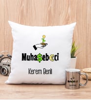 Muhasebeci Yastık ve Silver Kupa Bardak