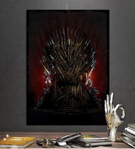 Game OF Thrones Demir Taht  4 Boy Seçenekli Hediyelik 8mm Dekoratif  Ahşap Tablo