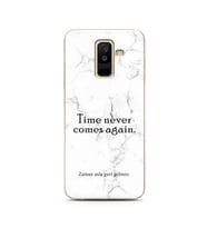 Samsung A6 Plus Beyaz Mermer Söz Tasarımlı Telefon Kılıfı