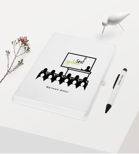 BK Gift Kişiye Özel Sınıf Öğretmeni Temalı Beyaz Defter Kalem Hediye Seti - 5