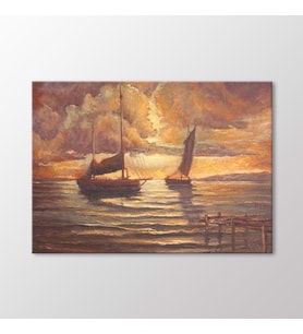 Arty Tablo Gün Batımı Tablo (Karışık)