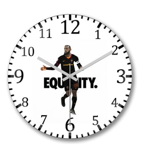 Lebron Equality Futebol Futbol Duvar Saati Bombeli Gercek Cam
