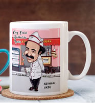 BK Gift Kişiye Özel Erdal Bakkal Tasarımlı Beyaz Kupa Bardak